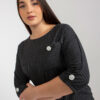 Tmavě šedé vlněné plus size midi šaty THEODORA