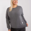 Tmavě šedá plus size mikina CALMERA