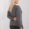 Tmavě šedá plus size mikina CALMERA