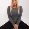 Tmavě šedý top LINEARA plus size