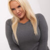 Tmavě šedý top LINEARA plus size