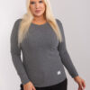 Tmavě šedý top LINEARA plus size