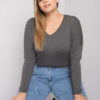 Tmavě šedý plus size basic top ELISAVIE