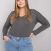 Tmavě šedý plus size basic top ELISAVIE