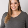 Tmavě šedý plus size basic top ELISAVIE