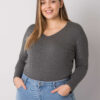 Tmavě šedý plus size basic top ELISAVIE