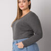 Tmavě šedý plus size basic top ELISAVIE