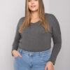 Tmavě šedý plus size basic top ELISAVIE