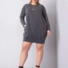 Tmavě šedé melírované plus size šaty ARIADNE BFG