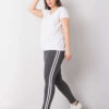 Tmavě šedé melírované legíny plus size Millie – NYRALIA