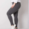 Tmavě šedé melírované legíny plus size – NYRETTA