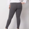 Tmavě šedé melírované legíny plus size – NYRETTA