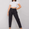 Tmavě šedé rovné džíny plus size – CORISANDRA