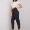 Tmavě šedé rovné džíny plus size – CORISANDRA