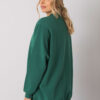 Tmavě zelená mikina Twist v oversize střihu – BELENA