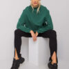 Tmavě zelená mikina Twist v oversize střihu – BELENA