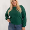 Tmavě zelená plus size mikina Florentia – CIRORA