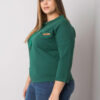 Tmavě zelená plus size mikina NERAVIEL