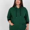 Tmavě zelená plus size mikina NOVELLA s kapsami