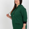 Tmavě zelená plus size mikina NOVELLA s kapsami