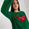 Tmavě zelená plus size mikina APPLINNE