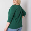 Tmavě zelený plus size top VELARIS