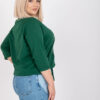 Tmavě zelená plus size mikina MAILENNE s motýlem