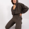 Tmavě khaki plus size dvoudílný komplet – AKELIA