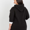 Černá plus size mikina NOVELLA s tříčtvrtečními rukávy