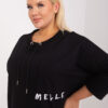 Černá plus size mikina MELLORA