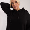 Černá plus size mikina Luna s kapucí – BELETTA
