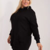 Černá plus size mikina Luna s kapucí – BELETTA