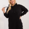 Černá plus size mikina Luna s kapucí – BELETTA