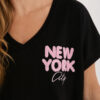 Černé véčkové tričko KARMINE New York