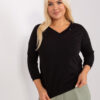 Černý plus size top BASICNOIR