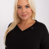 Černý plus size top BASICNOIR