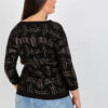 Černý plus size top LINETTA s lesklým vzorem