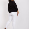 Černá plus size mikina CORDELISE s potiskem