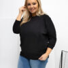Černý plus-size top CURVESSA