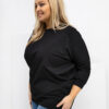 Černý plus-size top CURVESSA