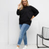 Černý plus-size top CURVESSA