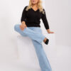 Černý plus size top JOIESIZE