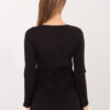 Černý top PEARLIS s henley výstřihem