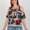 Černá boho halenka FRINGELIA