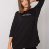 Černý oversize top NEROLINA s bílým nápisem