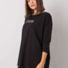 Černý oversize top NEROLINA s bílým nápisem