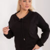 Černá plus size mikina HOODELIA