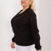 Černá plus size mikina HOODELIA