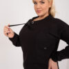 Černá plus size mikina HOODELIA