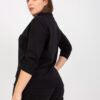 Černá plus size mikina NOIRABEL s aplikací